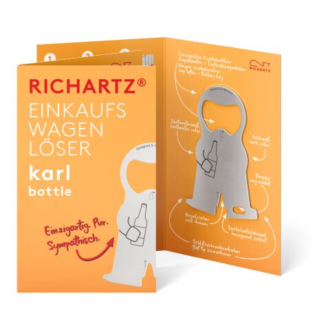 RICHARTZ® Einkaufswagenlöser Karl Bottle silber | ohne Werbeanbringung | ohne Werbeanbringung | ohne Werbeanbringung