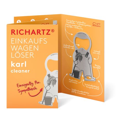 RICHARTZ® Einkaufswagenlöser Karl Cleaner silber | ohne Werbeanbringung | ohne Werbeanbringung | ohne Werbeanbringung