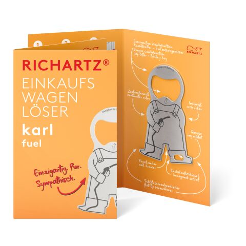 RICHARTZ® Einkaufswagenlöser Karl Fuel silber | ohne Werbeanbringung | ohne Werbeanbringung | ohne Werbeanbringung