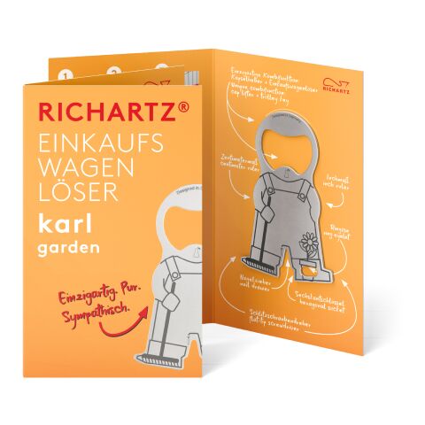 RICHARTZ® Einkaufswagenlöser Karl Garden silber | ohne Werbeanbringung | ohne Werbeanbringung | ohne Werbeanbringung