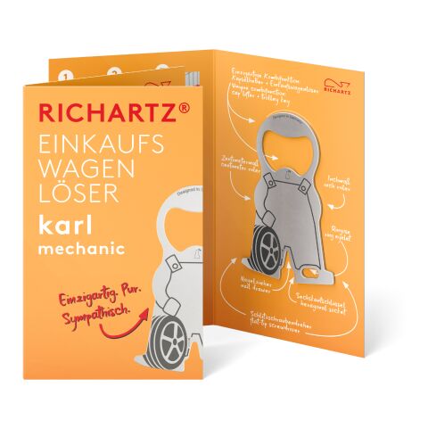 RICHARTZ® Einkaufswagenlöser Karl Mechanic silber | ohne Werbeanbringung | ohne Werbeanbringung | ohne Werbeanbringung