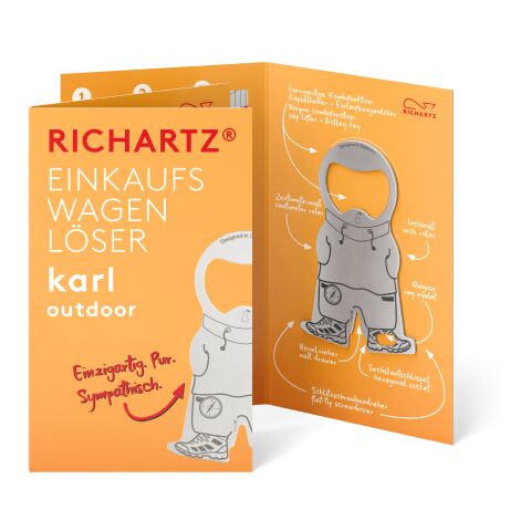 RICHARTZ® Einkaufswagenlöser Karl Outdoor silber | ohne Werbeanbringung | ohne Werbeanbringung | ohne Werbeanbringung