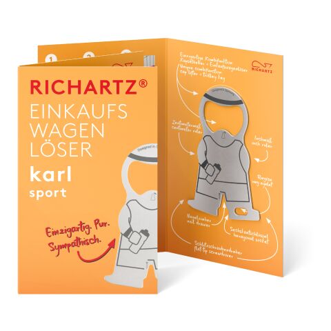 RICHARTZ® Einkaufswagenlöser Karl Sport silber | ohne Werbeanbringung | ohne Werbeanbringung | ohne Werbeanbringung