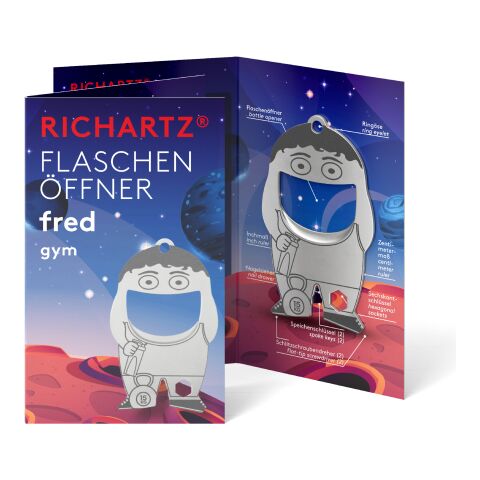 RICHARTZ® Flaschenöffner Fred Gym silber | ohne Werbeanbringung | ohne Werbeanbringung | ohne Werbeanbringung