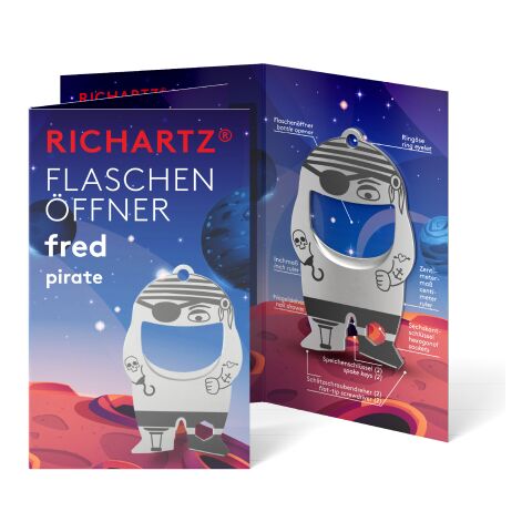 RICHARTZ® Flaschenöffner Fred Pirate silber | ohne Werbeanbringung | ohne Werbeanbringung | ohne Werbeanbringung