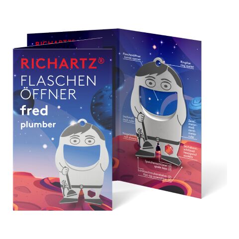 RICHARTZ® Flaschenöffner Fred Plumber silber | ohne Werbeanbringung | ohne Werbeanbringung | ohne Werbeanbringung