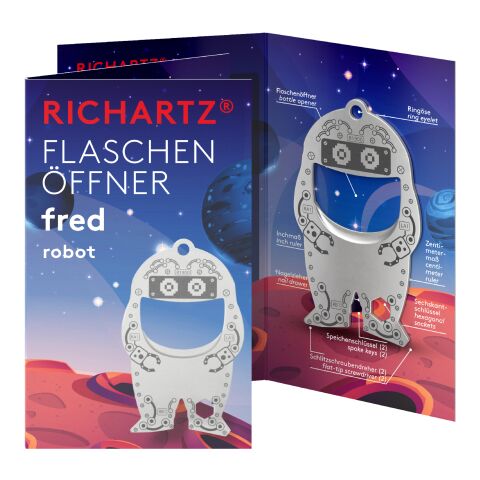 RICHARTZ® Flaschenöffner Fred Robot silber | ohne Werbeanbringung | ohne Werbeanbringung | ohne Werbeanbringung