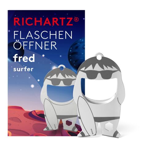 RICHARTZ® Flaschenöffner Fred Surfer silber | ohne Werbeanbringung | ohne Werbeanbringung | ohne Werbeanbringung