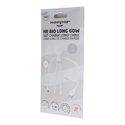 Xoopar Mr. Bio Lang 60W PD Multi-Ladekabel 1.2 Meter Weiss | ohne Werbeanbringung | Nicht verfügbar | Nicht verfügbar