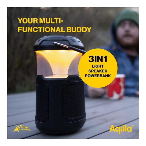 Aqiila Soundbird B10 Bluetooth-Lautsprecher mit Beleuchtung und Powerbank Schwarz | ohne Werbeanbringung | Nicht verfügbar | Nicht verfügbar