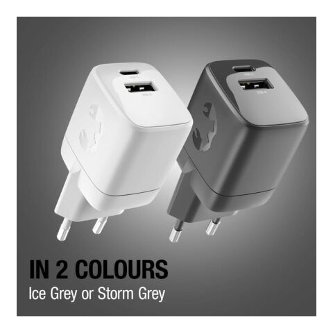 Fresh 'n Rebel 30W Schnellladegerät GaN USB-C &amp; USB-A Dunkelgrau