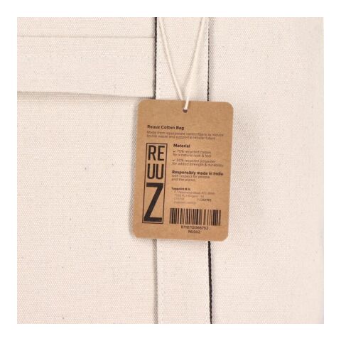 InSideOut Reuuz Canvas Reisetasche 32 x 60 x 20 cm Beige-Schwarz | Digital Transferdruck | Fach | 110 mm x 80 mm
