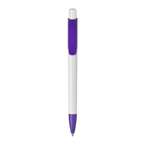 Kugelschreiber Kamal hardcolour Weiss-Transparent Violett | 1-farbiger Siebdruck | 90° vom Clip | 45 mm x 25 mm | Nicht verfügbar
