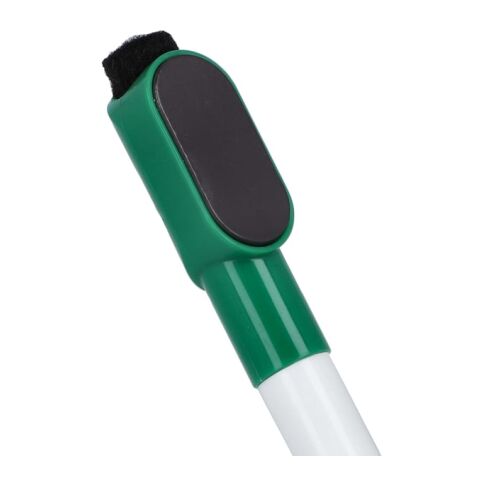 Whiteboard-Marker mit Magnet und Wischer Grün | ohne Werbeanbringung | Nicht verfügbar | Nicht verfügbar