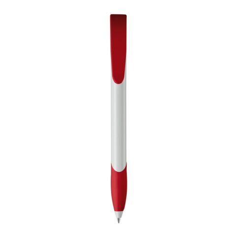 Kugelschreiber Apollo Hardcolour Weiss-Rot Weiß | 1-farbiger Siebdruck | in Verlängerung vom Clip | 40 mm x 25 mm | Nicht verfügbar