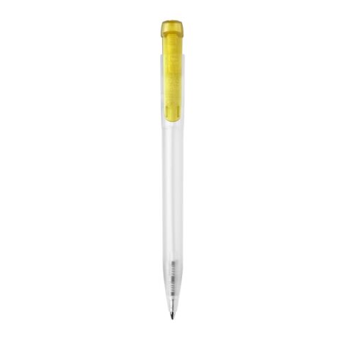 Kugelschreiber Ingeo TM Pen Clear Transparent Gelb | 1-farbiger Siebdruck | 90° vom Clip | 45 mm x 25 mm | Nicht verfügbar