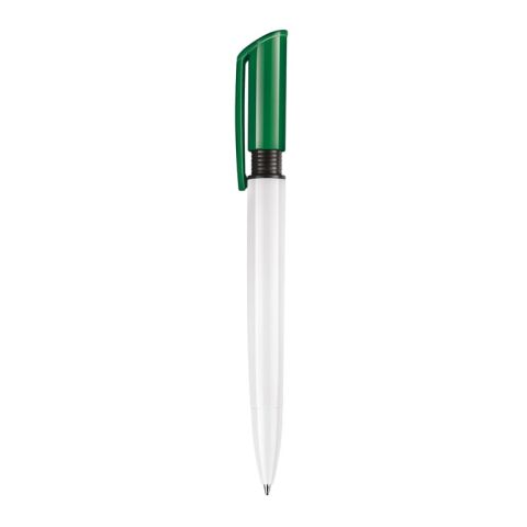 Kugelschreiber S40 Colour hardcolour Weiss-Grün | 1-farbiger Tampondruck | 270° vom Clip | 40 mm x 8 mm | Nicht verfügbar