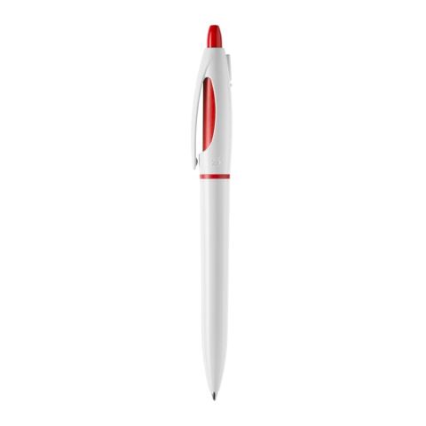 Kugelschreiber S! hardcolour Weiss-Rot Weiß | 1-farbiger Tampondruck | Clip | 30 mm x 5 mm | Nicht verfügbar