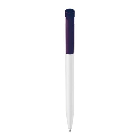 Kugelschreiber S45 Hardcolour Weiss-Transparent Violett | 1-farbiger Siebdruck | 90° vom Clip | 45 mm x 25 mm | Nicht verfügbar