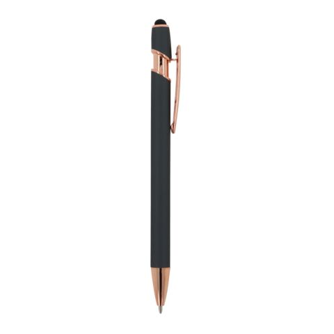 Kugelschreiber Paris Deluxe Metall gummiert Grau | Gravur | 270° vom Clip | 87 mm x 8 mm | Nicht verfügbar