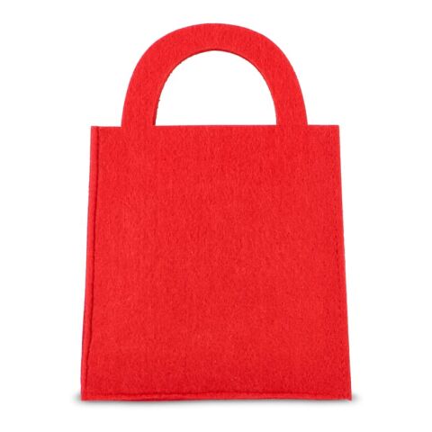Filz-Geschenktüte 15x21cm Rot Weiß | ohne Werbeanbringung | Nicht verfügbar | Nicht verfügbar