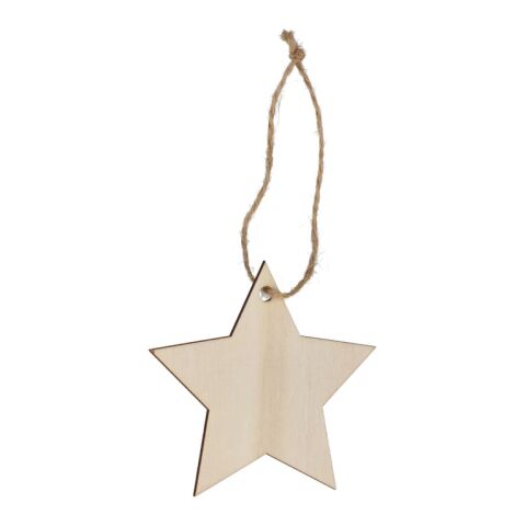 Sternförmiges Weihnachtsornament aus Holz Natur | ohne Werbeanbringung | Nicht verfügbar | Nicht verfügbar