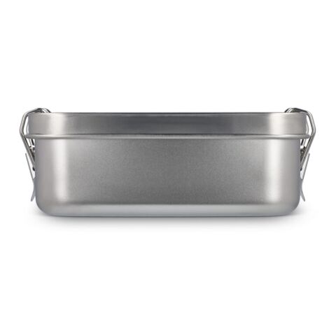 Edelstahl-Brotdose Silber | ohne Werbeanbringung | Nicht verfügbar | Nicht verfügbar