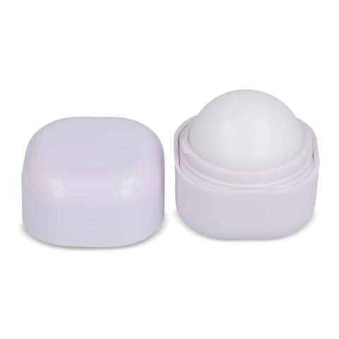 Kubischer Lippenpflegestift aus recyceltem ABS Weiss | ohne Werbeanbringung | Nicht verfügbar | Nicht verfügbar