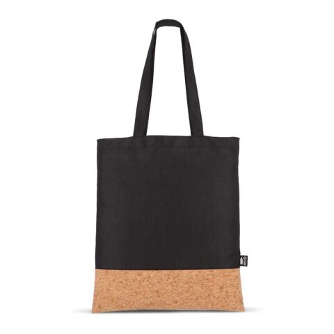 Tragetasche R-PET &amp; Kork 35 x 40cm Schwarz