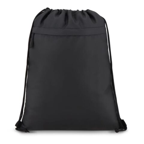 PU-beschichtete R-PET 600D Kordeltasche 33 x 42 cm Schwarz | ohne Werbeanbringung | Nicht verfügbar | Nicht verfügbar