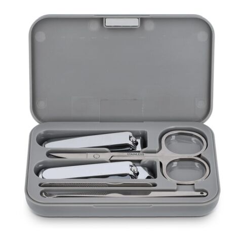 5-teiliges Maniküre-Set Kira Grau | ohne Werbeanbringung | Nicht verfügbar | Nicht verfügbar