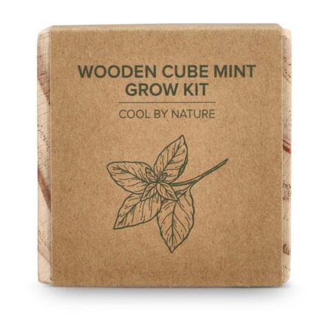 FSC-Holzpflanzgefäß-Set – Mint Natur
