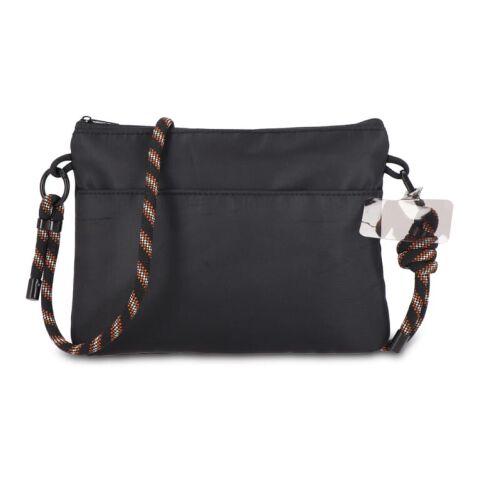 Crossbody Tasche mit Paracord-Gurt Schwarz | Digital Transferdruck | Fach | 80 mm x 65 mm
