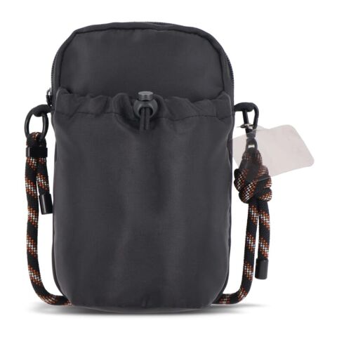 Croaabody Flaschenhalter-Tasche mit Paracord-Gurt Schwarz | Digital Transferdruck | Fach | 65 mm x 65 mm