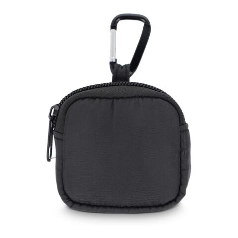 Nylon-Kopfhöreretui 6,5 x 6 cm Schwarz | ohne Werbeanbringung | Nicht verfügbar | Nicht verfügbar