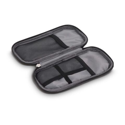 rPET PU-beschichtete 210D Kyra-Organizer-Etui 20 x 11,5 x 2 cm Schwarz