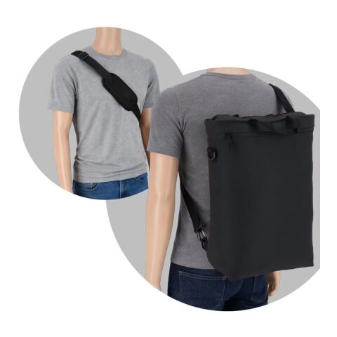 PU Kiew Laptop-Rucksack 28 x 42 x 12,5 cm schwarz | Digital Transferdruck | Seite 1 | 250 mm x 300 mm