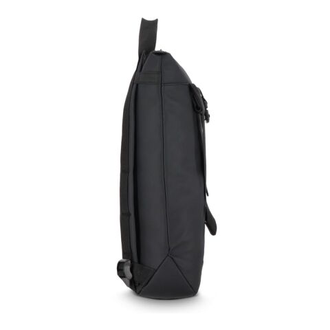 rPET 600D Navi Laptop-Rucksack 36 x 40 x 10 cm Schwarz | Digital Transferdruck | Vorderseite | 180 mm x 190 mm