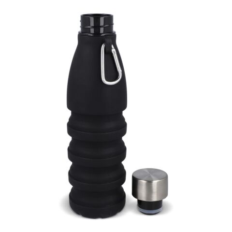 Faltbare Wasserflasche 550 ml Schwarz | ohne Werbeanbringung | Nicht verfügbar | Nicht verfügbar