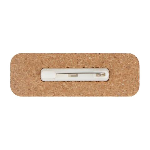 Namensschild Kork mit Anstecknadel Natur | ohne Werbeanbringung | Nicht verfügbar | Nicht verfügbar | Nicht verfügbar