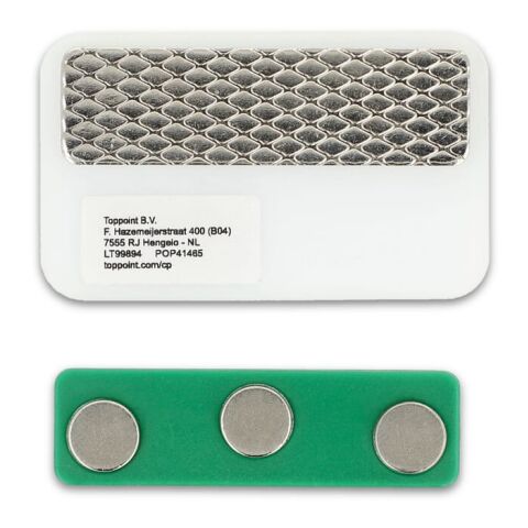 Namensschild mit Magnet 50x30mm Weiss