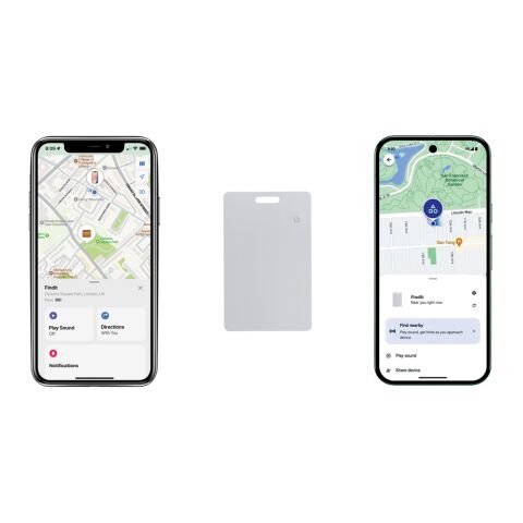 Findit Dual aufladebare RCS Ultra-Thin-Finder-Card weiß | ohne Werbeanbringung | Nicht verfügbar | Nicht verfügbar