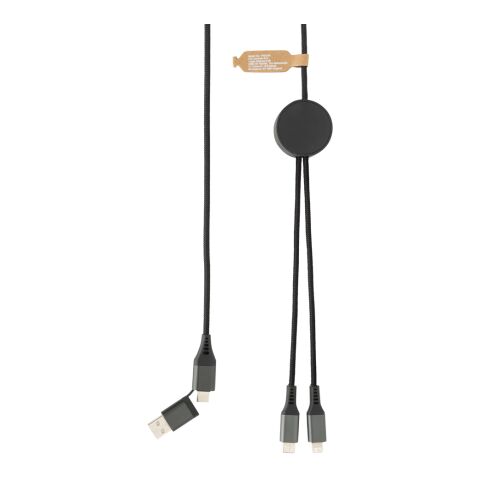 Terra 3 Meter 4-in-1-Kabel aus RCS recyceltem PET grau | ohne Werbeanbringung | Nicht verfügbar | Nicht verfügbar