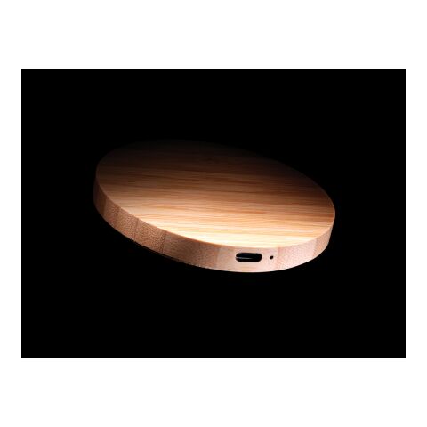 15W FSC®-Bambus Wireless Charger braun | ohne Werbeanbringung | Nicht verfügbar | Nicht verfügbar