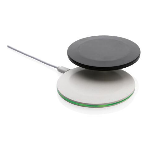 15W-Wireless-Fast-Charger aus recyceltem RCS-Kunststoff weiß | ohne Werbeanbringung | Nicht verfügbar | Nicht verfügbar
