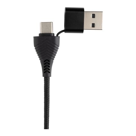 Link Dual Input USB Hub aus RCS rec. Kunststoff und Bambus schwarz | ohne Werbeanbringung | Nicht verfügbar | Nicht verfügbar