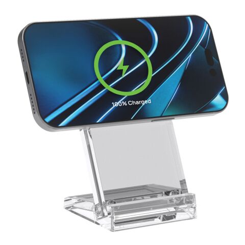 Magcharge 15W magnetischer Wireless-Charging-Stand weiß | ohne Werbeanbringung | Nicht verfügbar | Nicht verfügbar