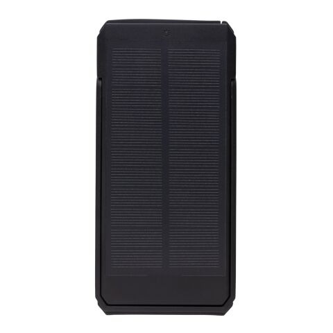 Skywave 10000mAh Solarpowerbank aus RCS recycelt. Kunststoff schwarz | ohne Werbeanbringung | Nicht verfügbar | Nicht verfügbar