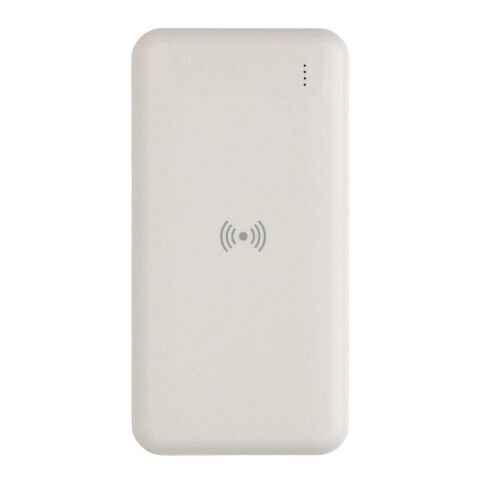 Wireless Powerbank aus RCS Standard recyceltem Kunststoff weiß | ohne Werbeanbringung | Nicht verfügbar | Nicht verfügbar