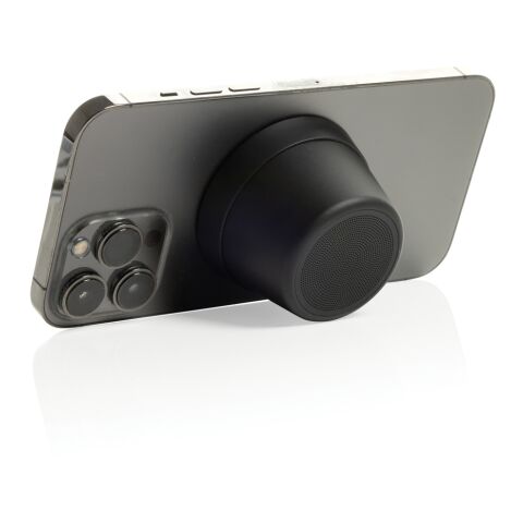 Nivio magnetischer 5W-Speaker aus RCS recyceltem Aluminium schwarz | ohne Werbeanbringung | Nicht verfügbar | Nicht verfügbar